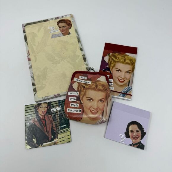Anne taintor lot - coin purse ,‎ magnets and notepads - Picture 1 of 7